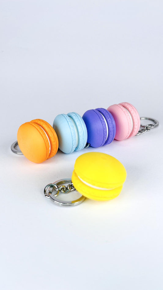 Clicky macaron keychain