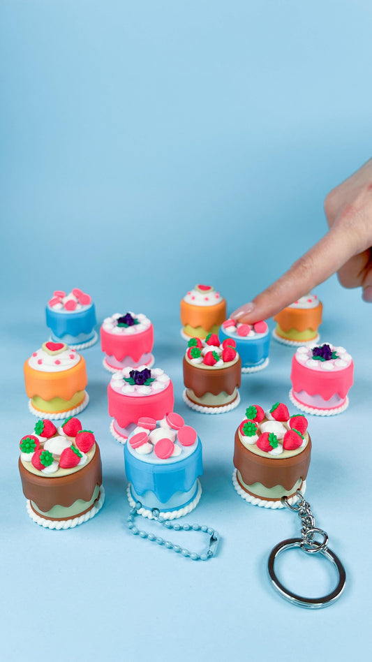 Clicker Cake Keychain