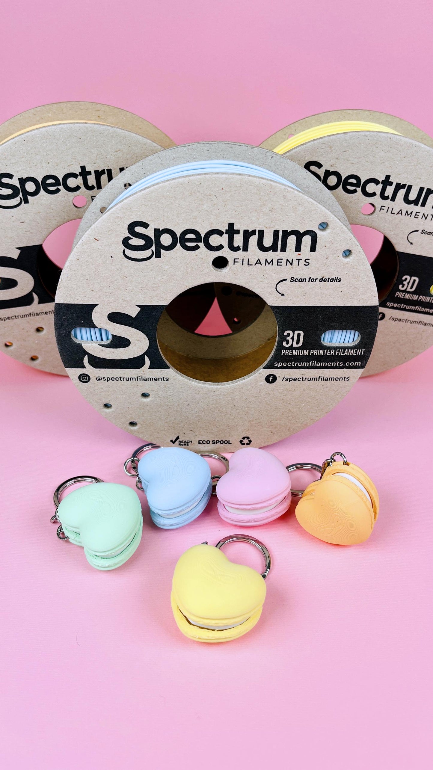 Clicky macaron keychain