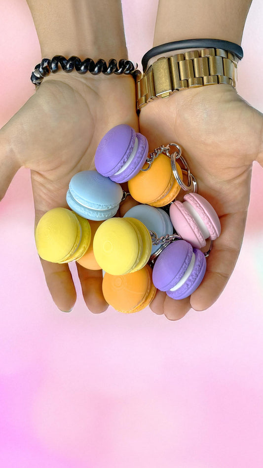 Clicky macaron keychain