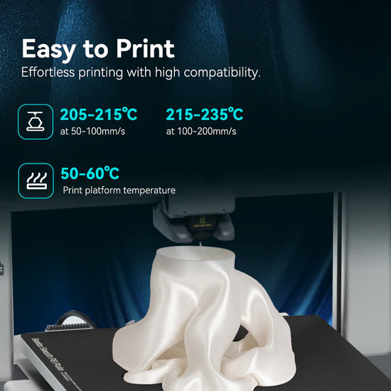 SILK 3D Printer Filament 1KG, Black