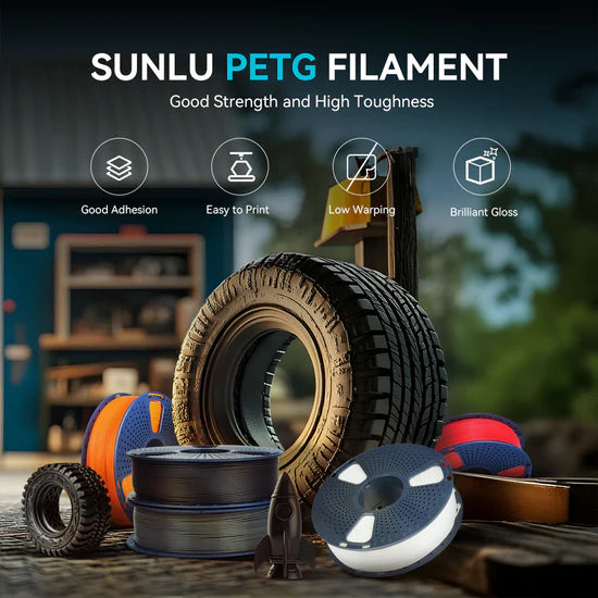 PETG 3D Printer Filament 1KG, Sunny Orange