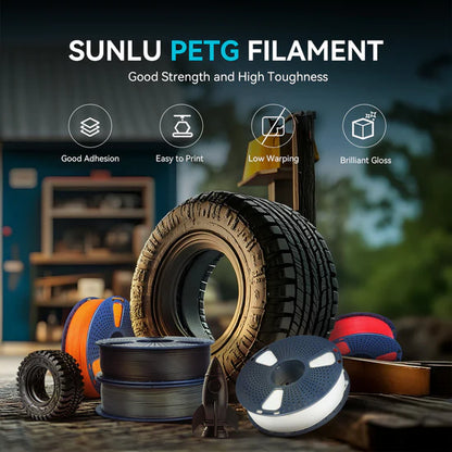 PETG 3D Printer Filament 1KG, Sunny Orange